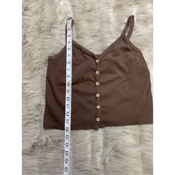 John Galt Cropped Tank Brown - Picture 4 of 5